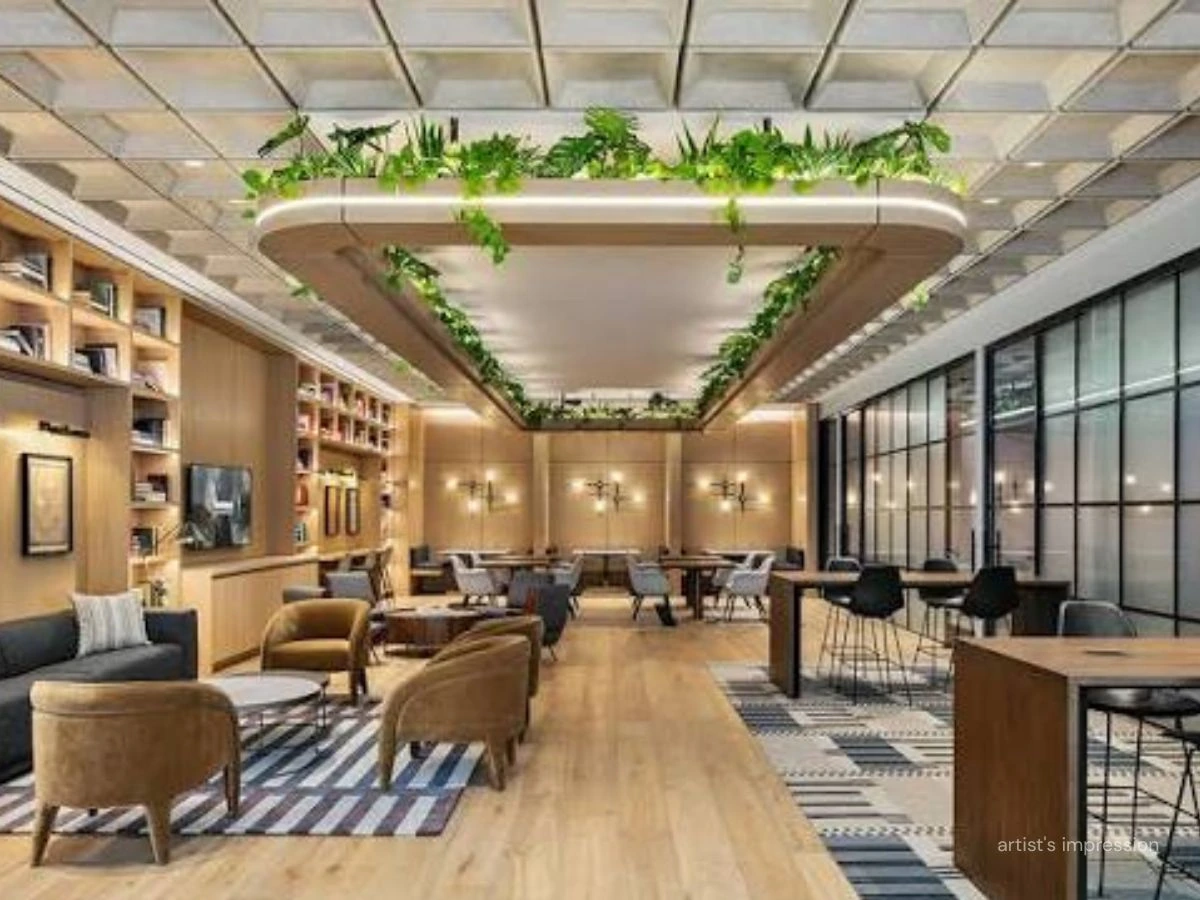 Residents' co-working lounge at Prestige Thane